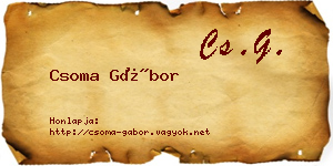 Csoma Gábor névjegykártya
