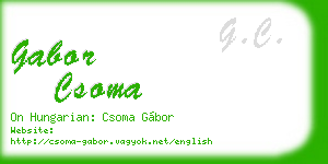 gabor csoma business card