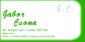 gabor csoma business card